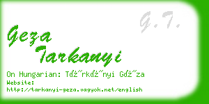 geza tarkanyi business card